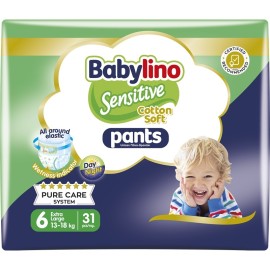 BABYLINO Sesnitive Pants No6 Extra Large 13-18kg , Πάνες Βρακάκι με Ελαστική Μέση - 31τεμ