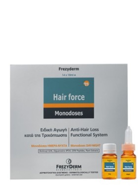 FREZYDERM Hair Force Monodose Day/Night, Αγωγή Κατά της Τριχόπτωσης - 14φιαλίδια x10ml