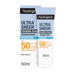 NEUTROGENA Ultra Sheer Invisible Cream Sunscreen Hydration SPF50, Αντηλιακό για Ξηρές Επιδερμίδες -50ml