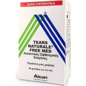 ALCON Tears Naturale Free Med Λιπαντικές Οφθαλμικές Σταγόνες - 30 φιαλίδια x 0.4ml