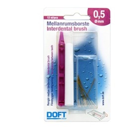 DOFT Interdental Brush, Μεσοδόντια Βουρτσάκια 0.5mm - 12τεμ