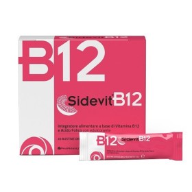 WINMEDICA Sidevit B12, Συμπλήρωμα Διατροφής με Σκουρκοσωμιακή Βιταμίνη B12 και Φολικό Οξύ -30φακελ