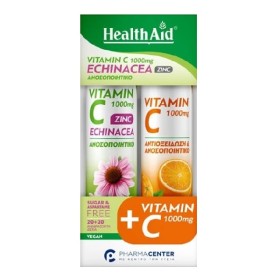 HEALTH AID Vitamin C 1000mg Echinacea Zinc 20αναβρ. δισκία & Vitamin C 1000mg, 20αναβρ. δισκία