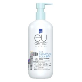 INTERMED Euderma Babyderm 2in1 Shampoo & Body Bath, Καθημερινό Αφρόλουτρο και Σαμπουάν για βρέφη και παιδιά -500ml