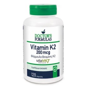 DOCTOR΄S FORMULAS Vitamin K2, Συμπλήρωμα Διατροφής με Βιταμίνη Κ2 (VitaΜΚ7) & Βιταμίνη C -120caps