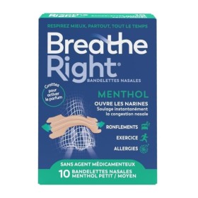 BREATHE RIGHT Medium, Ρινικές Ταινίες με Μενθόλη -10τεμ