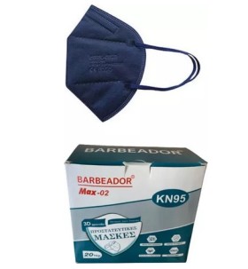 MAX BARBEADOR Max-02 3D Care, Μάσκα Προστασίας KN95 Μπλε, Κουτί - 20τεμ