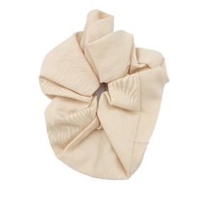 NOVITA Γυναικείο Oversize Scrunchie Μαλλιών Σατέν, Εκρού