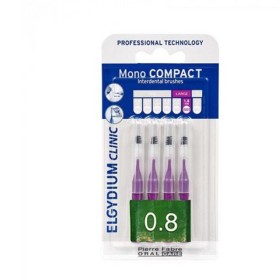 ELGYDIUM Clinic MonoCompact 0.8, Μωβ Μεσοδόντια Βουρτσάκια - 4τεμ