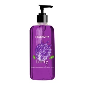 HELENVITA Shower Gel & Bubble Bath Berry, Αφρόλουτρο Εμπλουτισμένο με Εκχύλισμα Μύρτιλου - 490ml