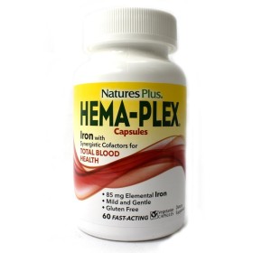 NATURES PLUS Hema-Plex, Μοναδική Αιματική Φόρμουλα με Σίδηρο & Μέταλλα - 60caps