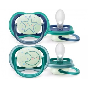 PHILIPS AVENT Πιπίλα Ultra Air Nightime 6-18m SCF376/13 - 2τεμ