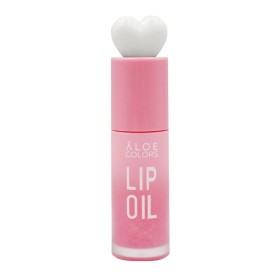 ALOE COLORS Candy Drop Lip Oil Pink, Ενυδατικό & Θρεπτικό Λάδι Χειλιών με Γεύση Βανίλια Καρύδα & Ροζ Φυσικό Χρώμα -10ml