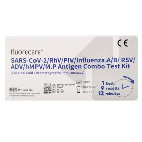 FLUORECARE SARS-CoV-2/RhV/PIV/Influenza A/B/ RSV/ADV/hMPV/M.P Antigen Combo Test Kit - 1τεμ