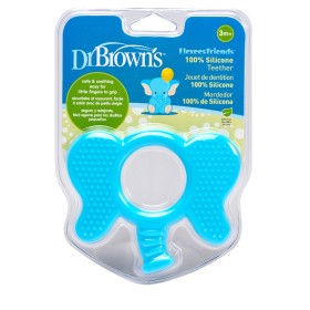 DR. BROWNS Soft Silicone Teether, Κρίκος Οδοντοφυΐας Σιλικόνης 3m+, Ελέφαντας - 1τεμ