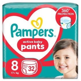 PAMPERS Pants No 8, 17kg+ Jumbo Pack - 32τεμ