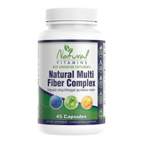 NATURAL VITAMINS Natural Multi Fiber Complex, Ισχυρό Σύμπλεγμα Φυτικών Ινών - 45caps