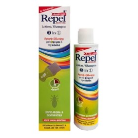 UNI-PHARMA Repel Anti- Lice Restore Lotion/ Shampoo 3 σε 1, Αντιφθειρική Αγωγή -200gr