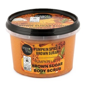 NATURA SIBERICA Organic Shop Pumpkin Spice Latte Brown Sugar, Aπολεπιστικό Σώματος με Καστανή Ζάχαρη και Κολοκύθα -250ml
