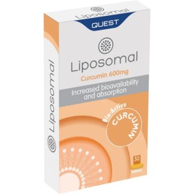 QUEST Liposomal Curcumin 600mg, Συμπλήρωμα Διατροφής με Λιποσωμική Κουρκουμίνη  - 30tabs