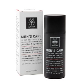 APIVITA Mens Care Moisturizing Cream, Ανδρική Κρέμα-Gel Ενυδάτωσης με Κέδρο & Πρόπολη - 50ml