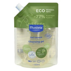 MUSTELA Eco-Refill Organic Cleansing Gel Refill, Ανταλλακτική Συσκευασία Τζελ Καθαρισμού για Σώμα & Μαλλιά -400ml