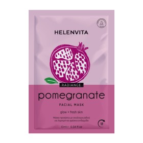 HELENVITA Pomegramate Radiance Mask, Μάσκα Προσώπου με Εκχύλισμα Ροδιού για Αντιοξειδωτική Προστασία & Ανανέωση της Επιδερμίδας - 10ml