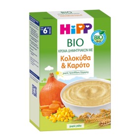 HIPP Bio Κρέμα Δημητριακών με Κολοκύθα & Καρότο, Απο τον 6ο Μήνα - 200gr