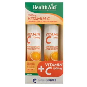 HEALTH AID Vitamin C 1000mg Orange - 20 αναβρ. δισκία 1+1 ΔΩΡΟ