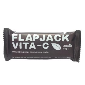 NATURALS Flapjack Vita-C, Μπάρα Βρώμης με Βιταμίνη C, Σοκολάτα & Ταχίνι - 80gr