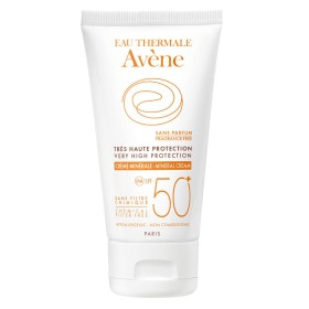 AVENE Creme Minerale Sans Parfum - Αντηλιακή Κρέμα SPF50+ Χωρίς Άρωμα για Μη Ανεκτικό Δέρμα - 50ml