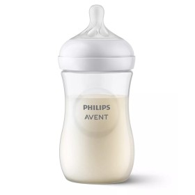 PHILIPS AVENT Natural Response 1m+, Πλαστικό Μπιμπερό Διάφανο με Θηλή Σιλικόνης Ροής 3, SCY903/01, 260ml - 1τεμ