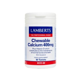 LAMBERTS Chewable Calcium 400mg, Ασβέστιο με Βιταμίνη D - 60 μασώμενα δισκία