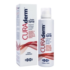 UNI-PHARMA Curaderm Powder Spray, Δερματικό Εκνέφωμα σε Μορφή Κόνεως - 80gr