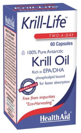 HEALTH AID Krill- Life, Krill OilL 500mg, Συμπλήρωμα Διατροφής με Έλαιο Krill - 60caps