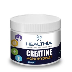 HEALTHIA Creatine Monohydrate, Συμπλήρωμα Διατροφής 100% Καθαρή Μονοϋδρική Κρεατίνη - 180gr