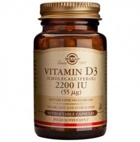 SOLGAR Vitamin D3 2200IU (55μg) - 50caps