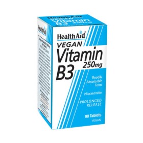 HEALTH AID Vitamin B3 250mg, Βιταμίνη B3 (Νιασίνη) - 90tabs