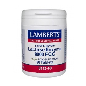 LAMBERTS Lactase Enzyme 9000 FCC, Υψηλής Δραστικότητας Φυσική Λακτάση - 60tabs