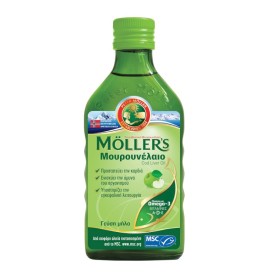 MOLLERS Cod Liver Oil, Μουρουνέλαιο Υγρό, Γεύση Μήλο - 250ml