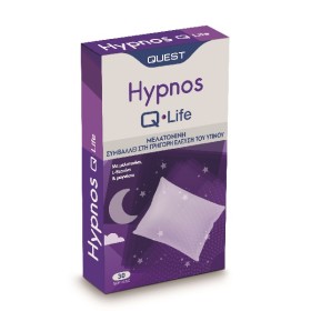 QUEST Hypnos Q-Life, Συμπλήρωμα Διατροφής με Μελατονίνη, Μαγνήσιο & L-θεανίνη -30tabs