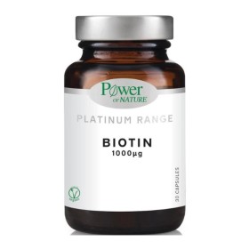 POWER OF NATURE Biotin Pure 1000μg, Βιοτίνη Υψηλής Καθαρότητας & Απόδοσης - 30tabs