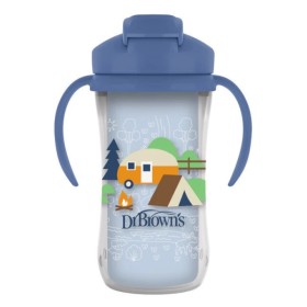 DR. BROWNS Insulated Straw Cup, Κύπελλο Θερμός με Καλαμάκι 12m+ 300ml, Μπλε -1τεμ
