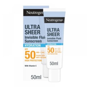 NEUTROGENA Sunscreen Ultra Sheer Invisible Fluid Hydration SPF50, Αντηλιακό Γαλάκτωμα Προσώπου -50ml