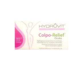 HYDROVIT Intimcare Colpo- Relief Ovules, Κολπικά Υπόθετα για Πρόληψη & Αντιμετώπιση της Κολπικής Ξηρότητας - 10τεμ