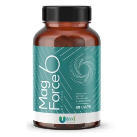 UNEED MagForce 6, Συμπλήρωμα Διατροφής με Δισγλυκινικό Μαγνήσιο & Βιταμίνη Β6 - 60caps