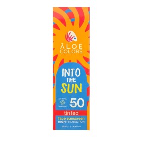 ALOE COLORS Into The Sun Face Sunscreen SPF50 Tinted, Αντηλιακή Κρέμα Προσώπου με Χρώμα - 50ml