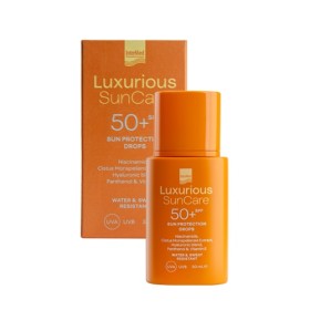 INTERMED Luxurious Suncare Sun Protection Drops SPF50+, Λεπτόρευστο Αντηλιακό Γαλάκτωμα Προσώπου - 30ml