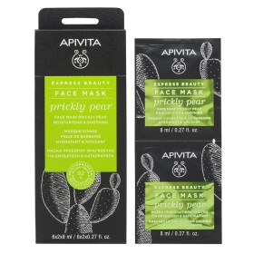 APIVITA Express Beauty Face Mask Prickly Pear, Μάσκα Ενυδάτωσης & Αναζωογόνησης Φραγκόσυκο - 2x8ml