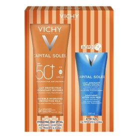 VICHY Capital Soleil Invisible Hydrating Protective Milk SPF50+, Αόρατο Ενυδατικό Αντηλιακό Γαλάκτωμα Σώματος - 300ml & ΔΩΡΟ Γαλάκτωμα για Μετά τον Ήλιο - 100ml